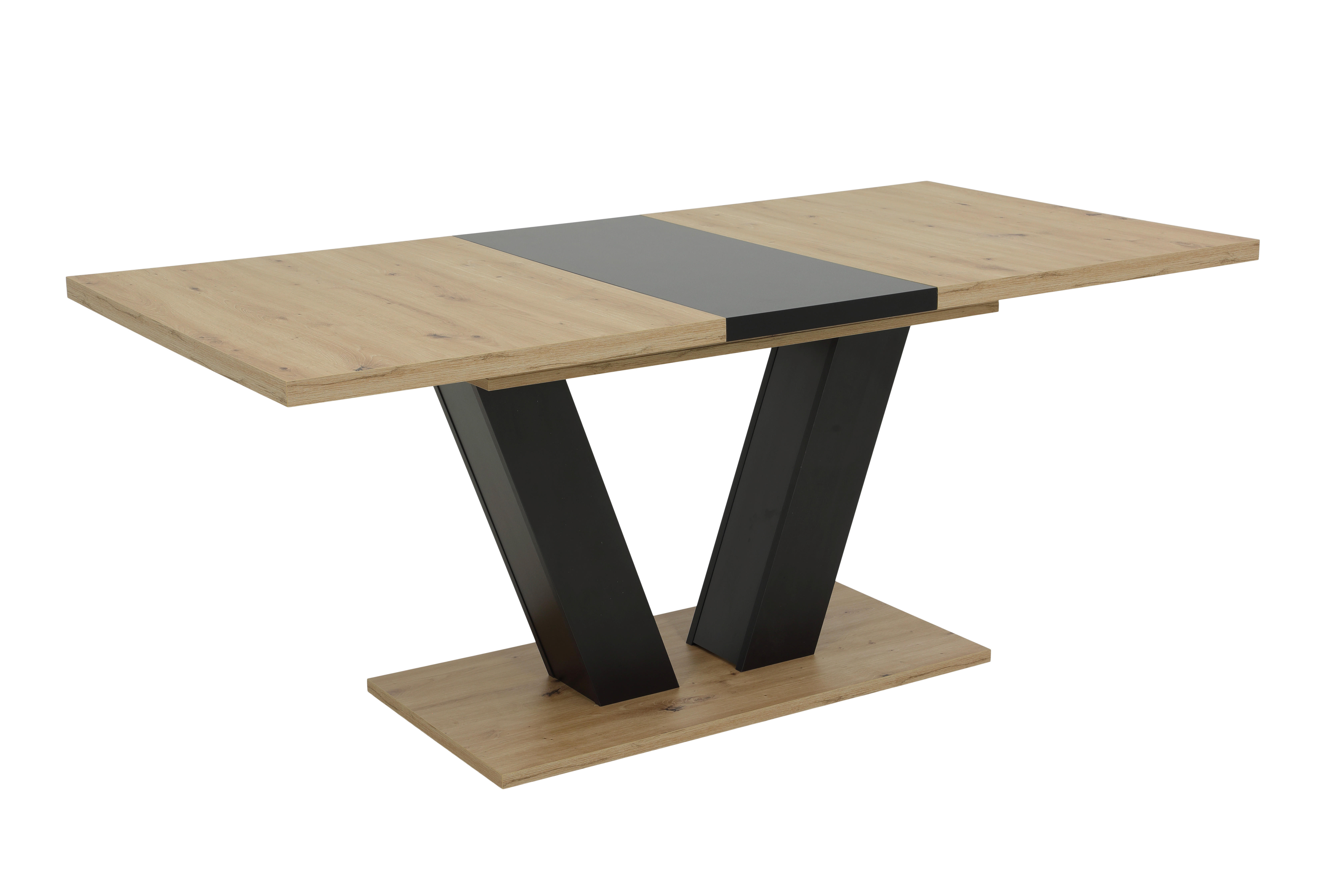 Esstisch Hamm schwarz Artisan Oak Nachbildung schwarz B/T: ca. 120x80 cm Hamm - schwarz (120,00/80,00cm)