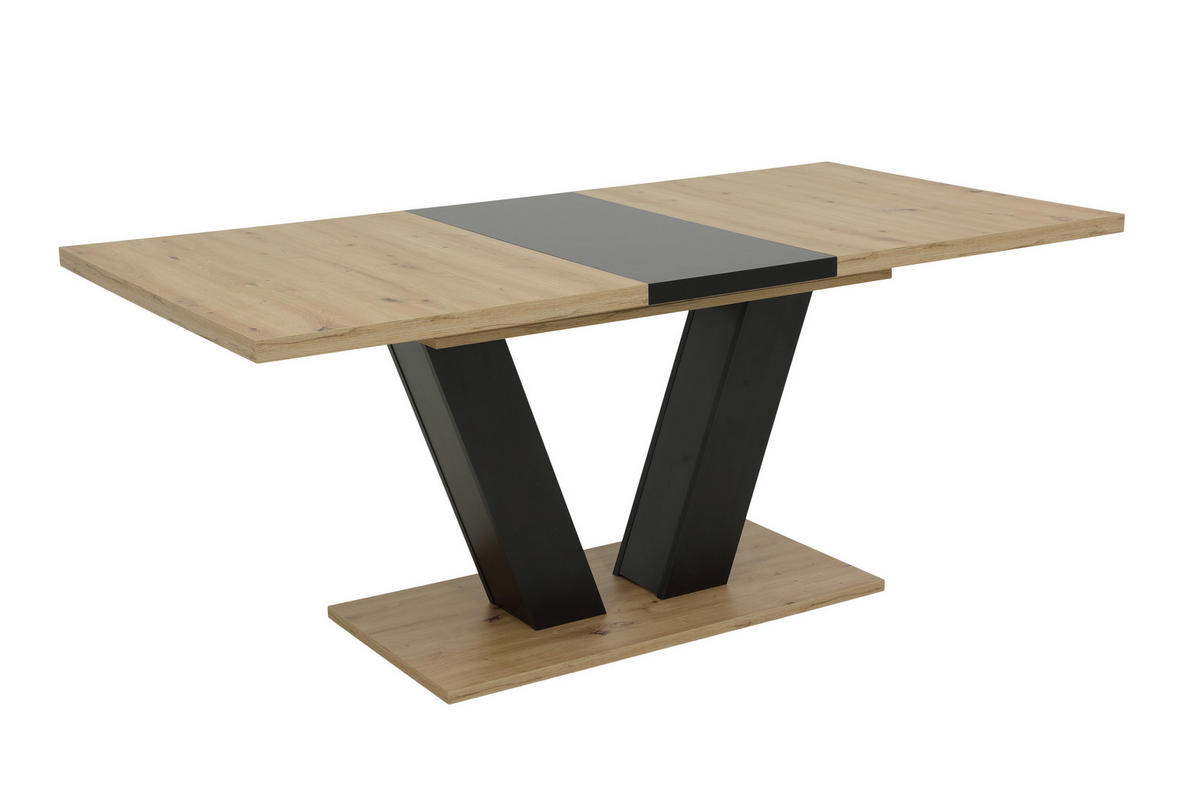 Esstisch Hamm schwarz Artisan Oak Nachbildung schwarz B/T: ca. 120x80 cm Hamm - schwarz (120,00/80,00cm)