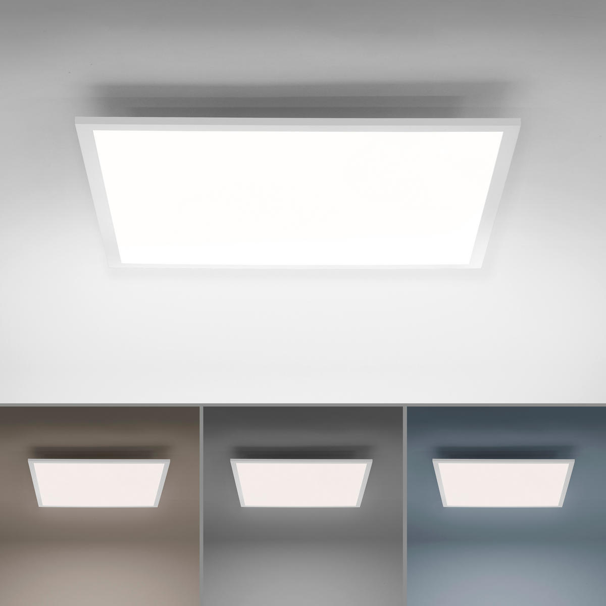 Just Light LED-Deckenpanel FLAT 14532-16 weiß Kunststoff Metall B/H/T: ca. 62x5,6x62 cm 1 Brennstellen FLAT - weiß (62,00/5,60/62,00cm) - Just Light