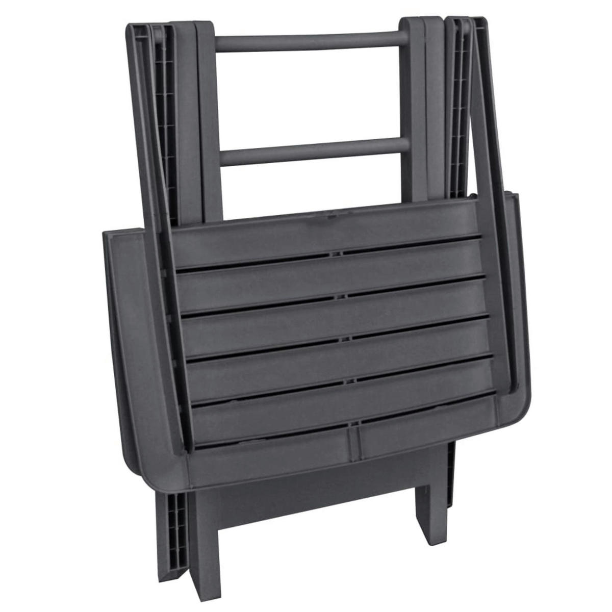 ProGarden Klapptisch Tevere anthrazit Polypropylen B/H/L: ca. 72x70x79 cm Tevere - anthrazit (79,00/72,00/70,00cm) - ProGarden