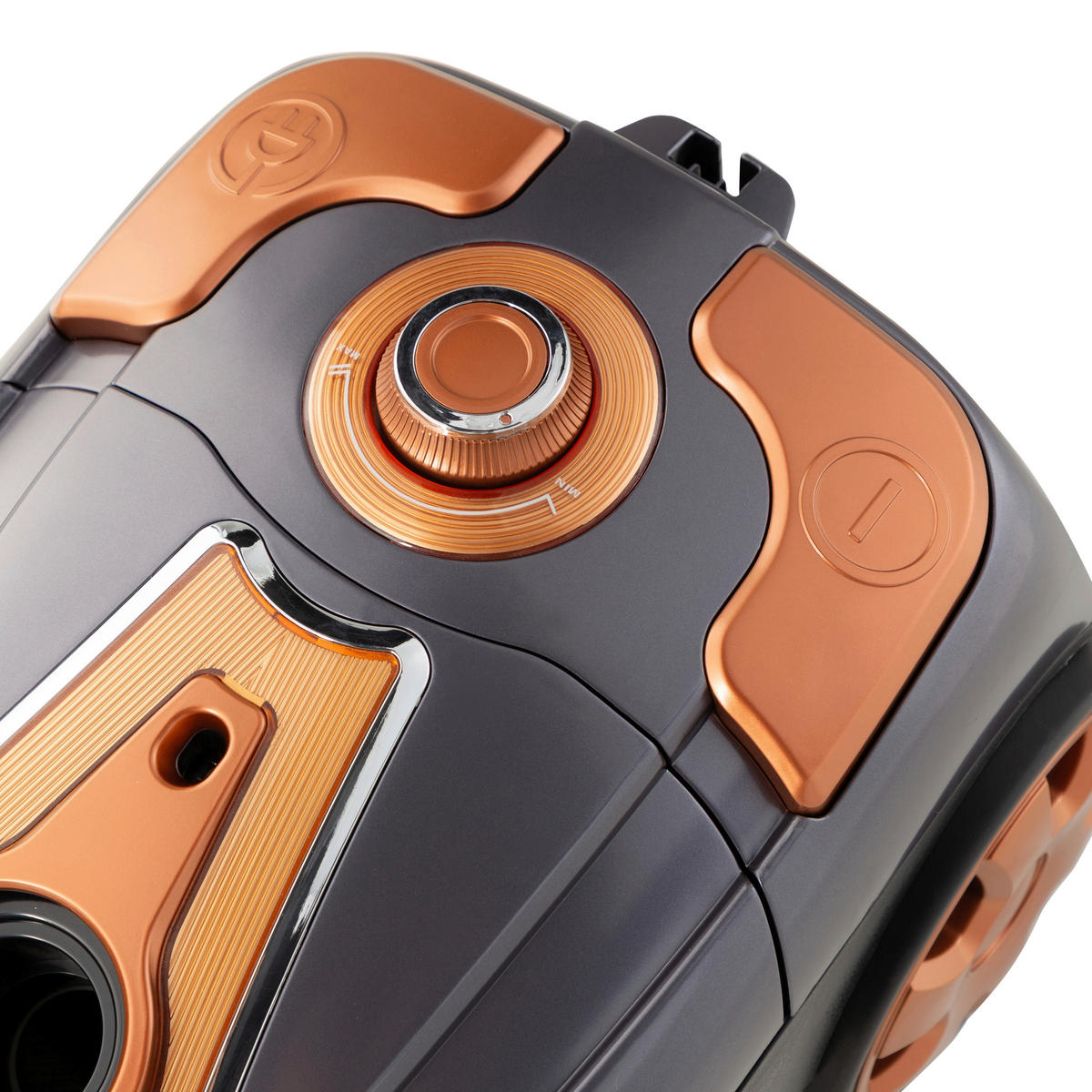 POCOline Bodenstaubsauger Kupfer grau Metall Kunststoff B/H/L: ca. 28,6x24x43 cm Bodenstaubsauger_Calypso - Kupfer/grau (43,00/28,60/24,00cm) - POCOline