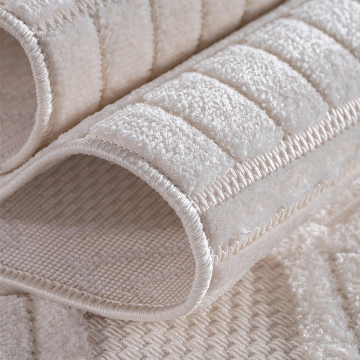 Ayyildiz Kurzflorteppich DOHA creme B/L: ca. 80x150 cm DOHA - creme (80,00/150,00cm) - Ayyildiz