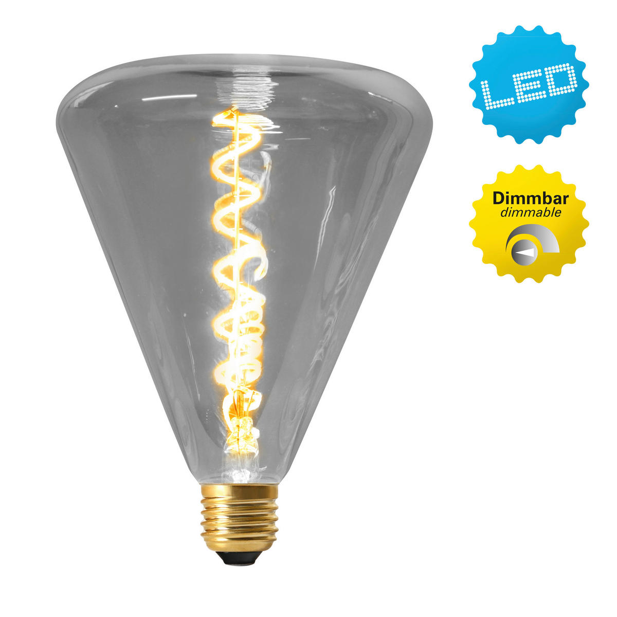 Näve Leuchten LED-Leuchtmittel NV4121816 E27 Dilly - grau (14,50/19,00/14,50cm) - Näve Leuchten