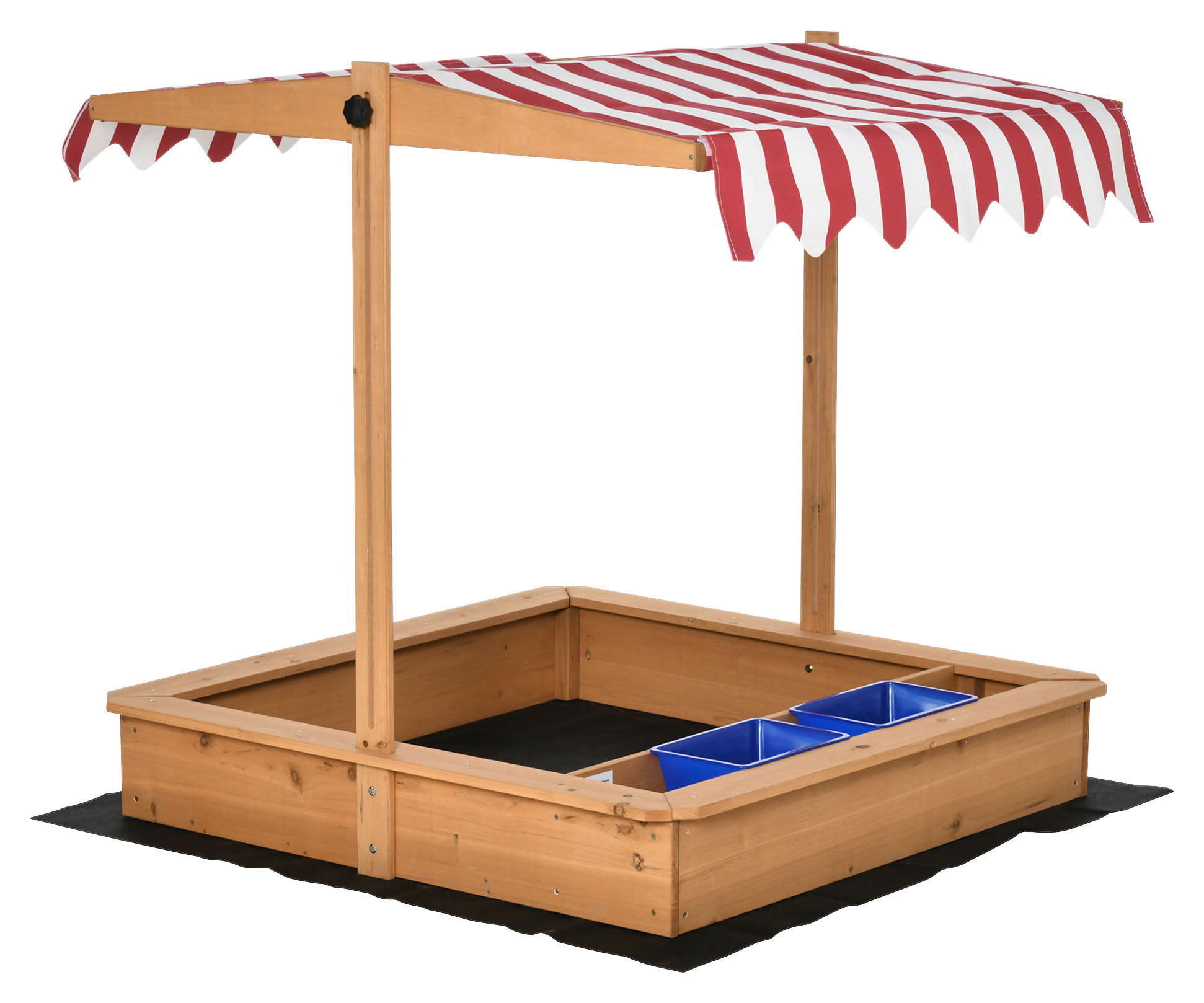 Outsunny Sandkasten gelb B/H/L: ca. 107,5x107,5x110 cm Sandkasten - gelb (110,00/107,50/107,50cm) - Outsunny