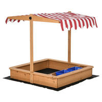 Outsunny Sandkasten gelb B/H/L: ca. 107,5x107,5x110 cm Sandkasten - gelb (110,00/107,50/107,50cm) - Outsunny
