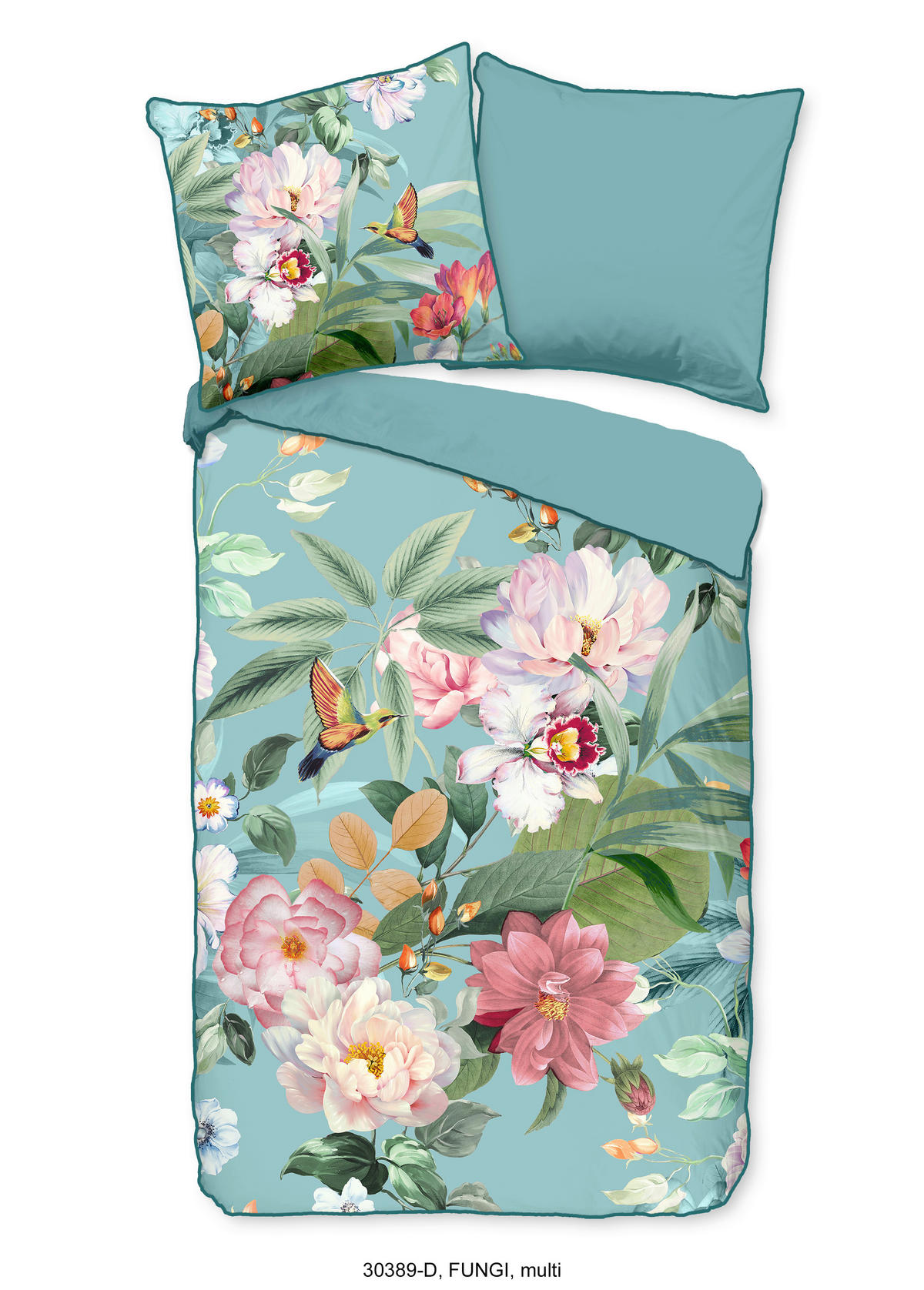 Baumwoll Bettwäsche Fungi Satin Fungi - Multi (155,00/220,00cm) - Descanso