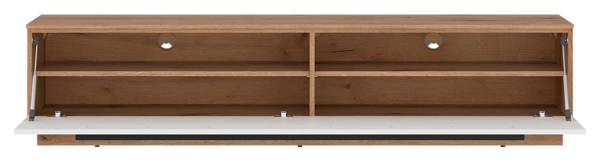TV-Lowboard Mateo Eiche Evoke Coast Nachbildung weiß Hochglanz B/H/T: ca. 180x41x40 cm Mateo - Eiche/weiß (180,00/41,00/40,00cm)