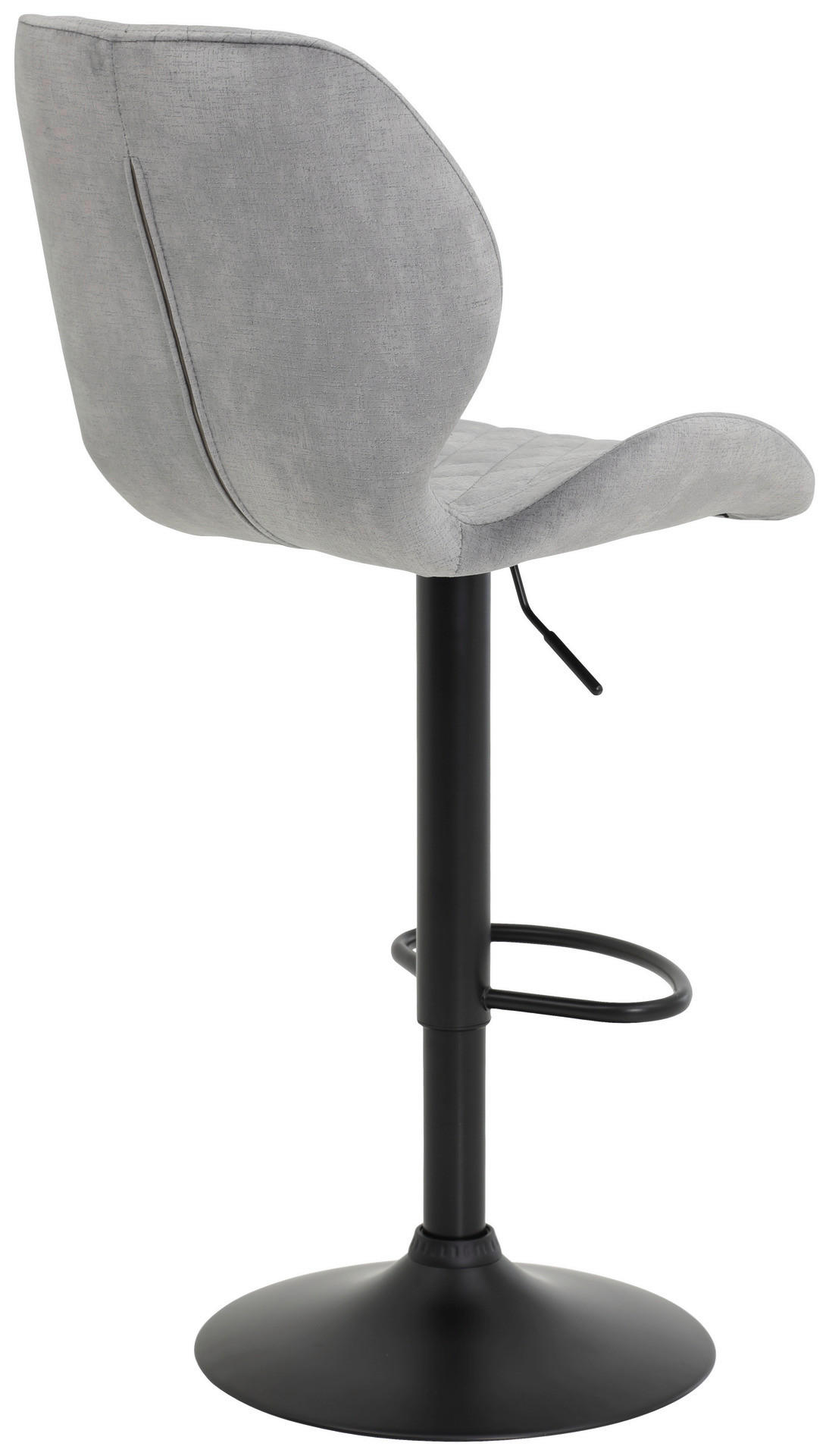 Thumbnail - Barhocker Laila 2er Set grau Vintage Samtoptik B/H/T: ca. 42x117x51 cm