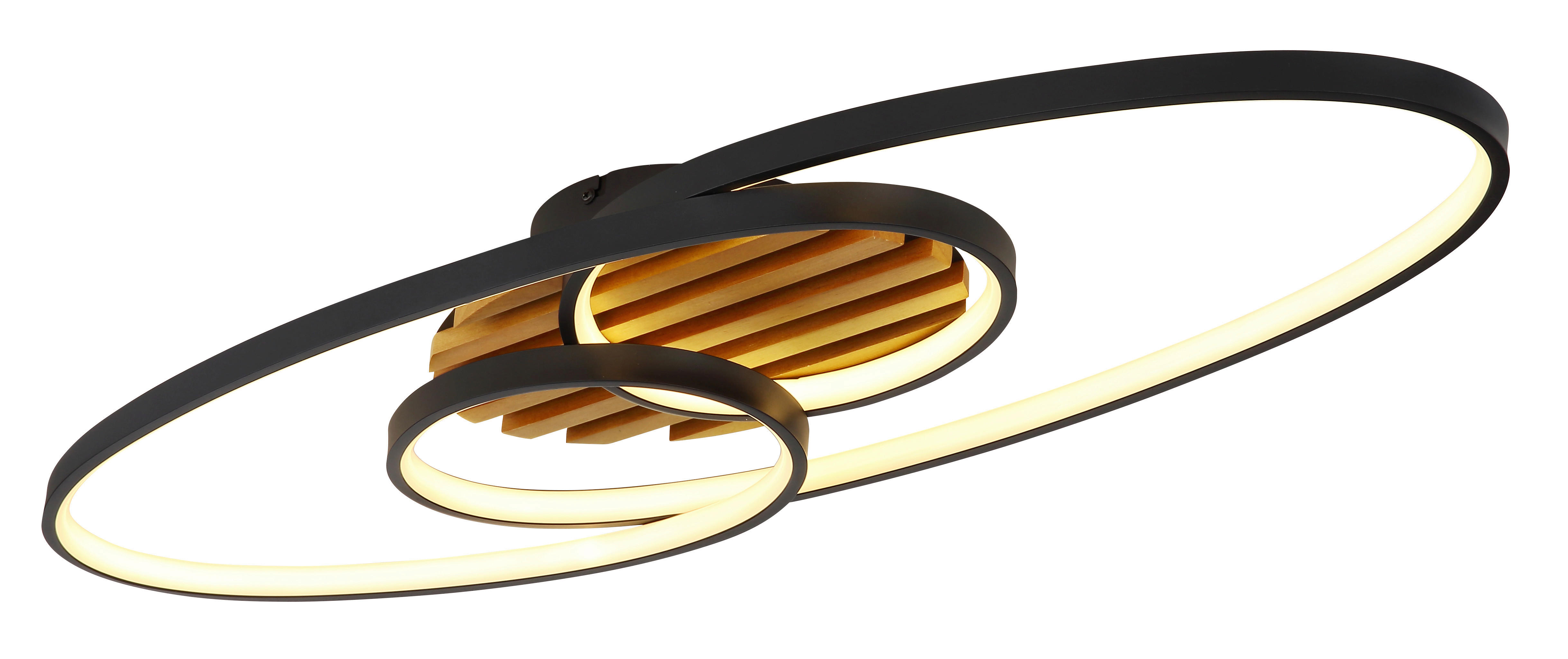 GLOBO Deckenventilator Deckenleuchte-Tisha - braun/schwarz (34,00/11,00/90,00cm) - GLOBO