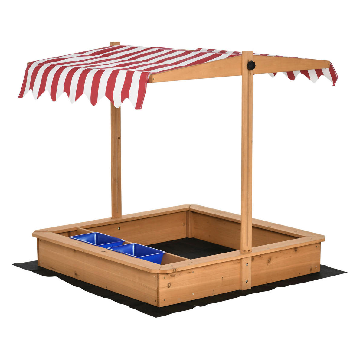 Outsunny Sandkasten gelb B/H/L: ca. 107,5x107,5x110 cm Sandkasten - gelb (110,00/107,50/107,50cm) - Outsunny