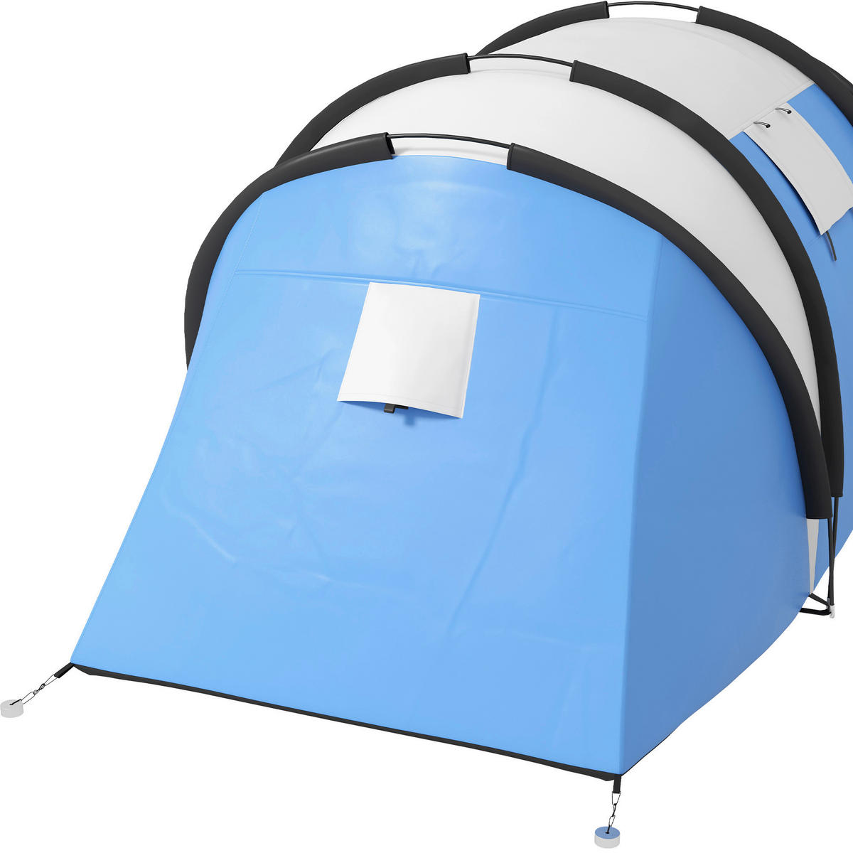 Outsunny Tunnelzelt B/H/L: ca. 220x180x450 cm Tunnelzelt - blau (450,00/220,00/180,00cm) - Outsunny