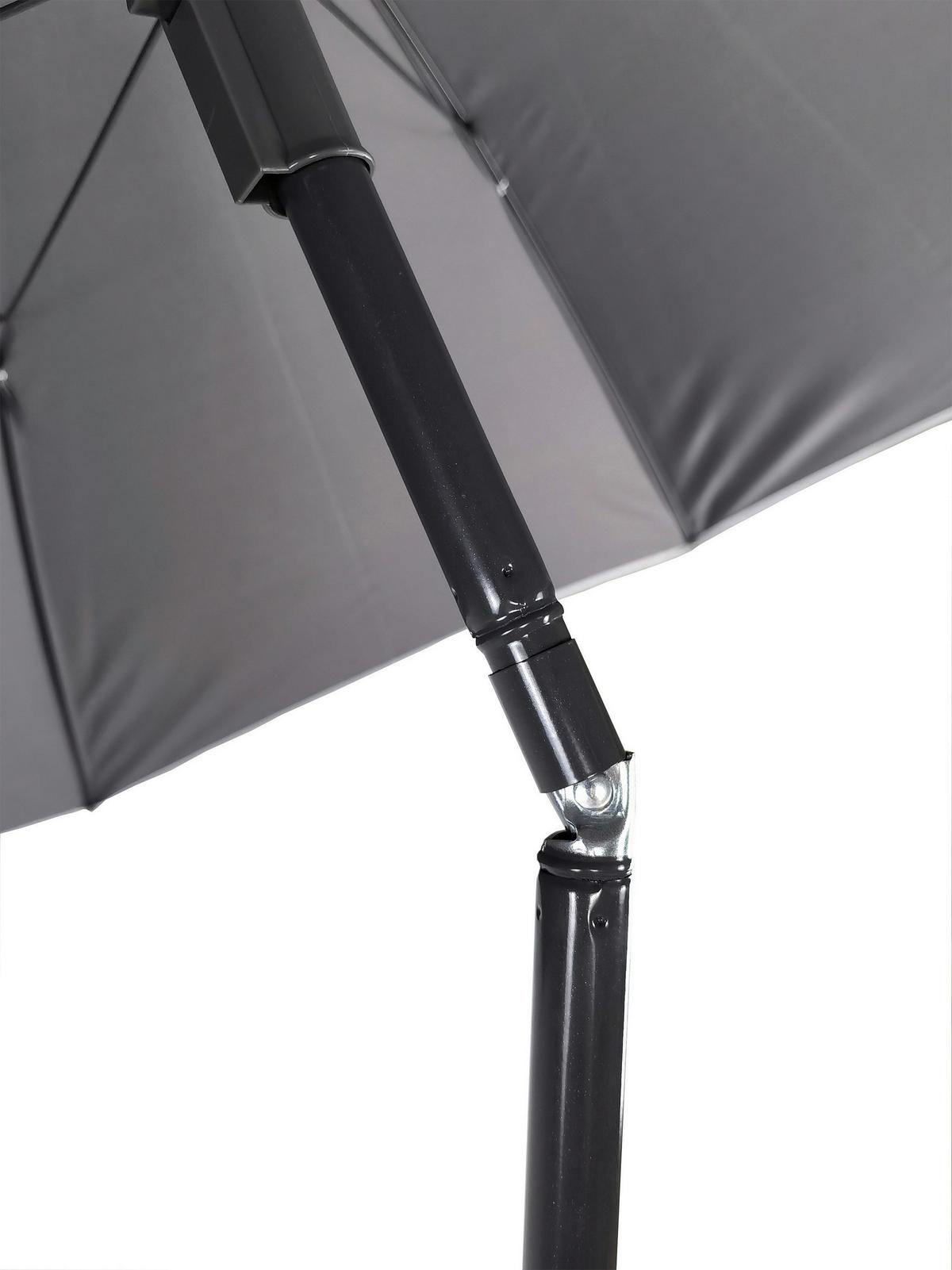 VCM Balkon-Sonnenschirm anthrazit Stahl H/D: ca. 280x180 cm Balkon-Sonnenschirm - anthrazit (180,00/280,00cm) - VCM