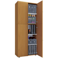 Schuhschrank Lona XXL buche Nachbildung weiß B/H/T: ca. 70x182x39 cm Lona XXL - weiß/buche (70,00/182,00/39,00cm) - VCM Möbel