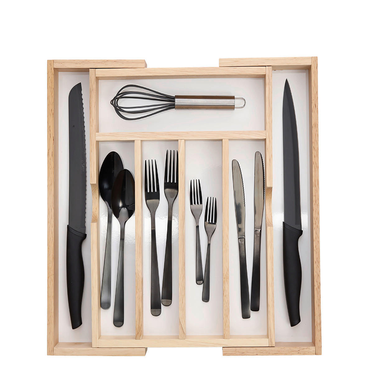 Zeller Besteckkasten ausziehbar natur B/H/L: ca. 37,5x6x32 cm Besteckkasten_ausziehbar - natur (32,00/37,50/6,00cm) - Zeller