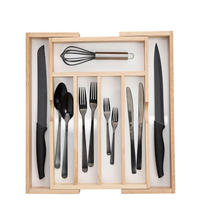 Zeller Besteckkasten ausziehbar natur B/H/L: ca. 37,5x6x32 cm Besteckkasten_ausziehbar - natur (32,00/37,50/6,00cm) - Zeller