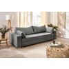 Schlafsofa Turin grau B/H/T: ca. 240x74x95 cm Turin - Chrom/grau (240,00/74,00/95,00cm)