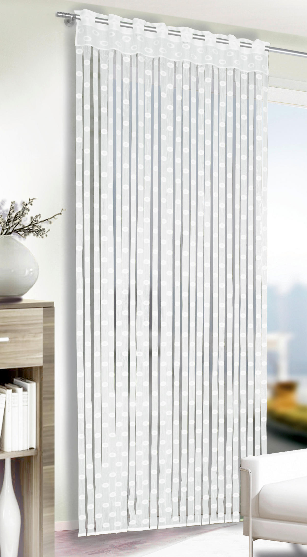 Fadenvorhang Tim weiß B/L: ca. 90x245 cm Tim - weiß (90,00/245,00cm) - POCOline