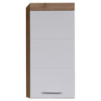 Stauraumelement Amanda weiß Hochglanz Asteiche Nachbildung B/H/T: ca. 37x77x23 cm Amanda - weiß (37,00/77,00/23,00cm) - Trendteam