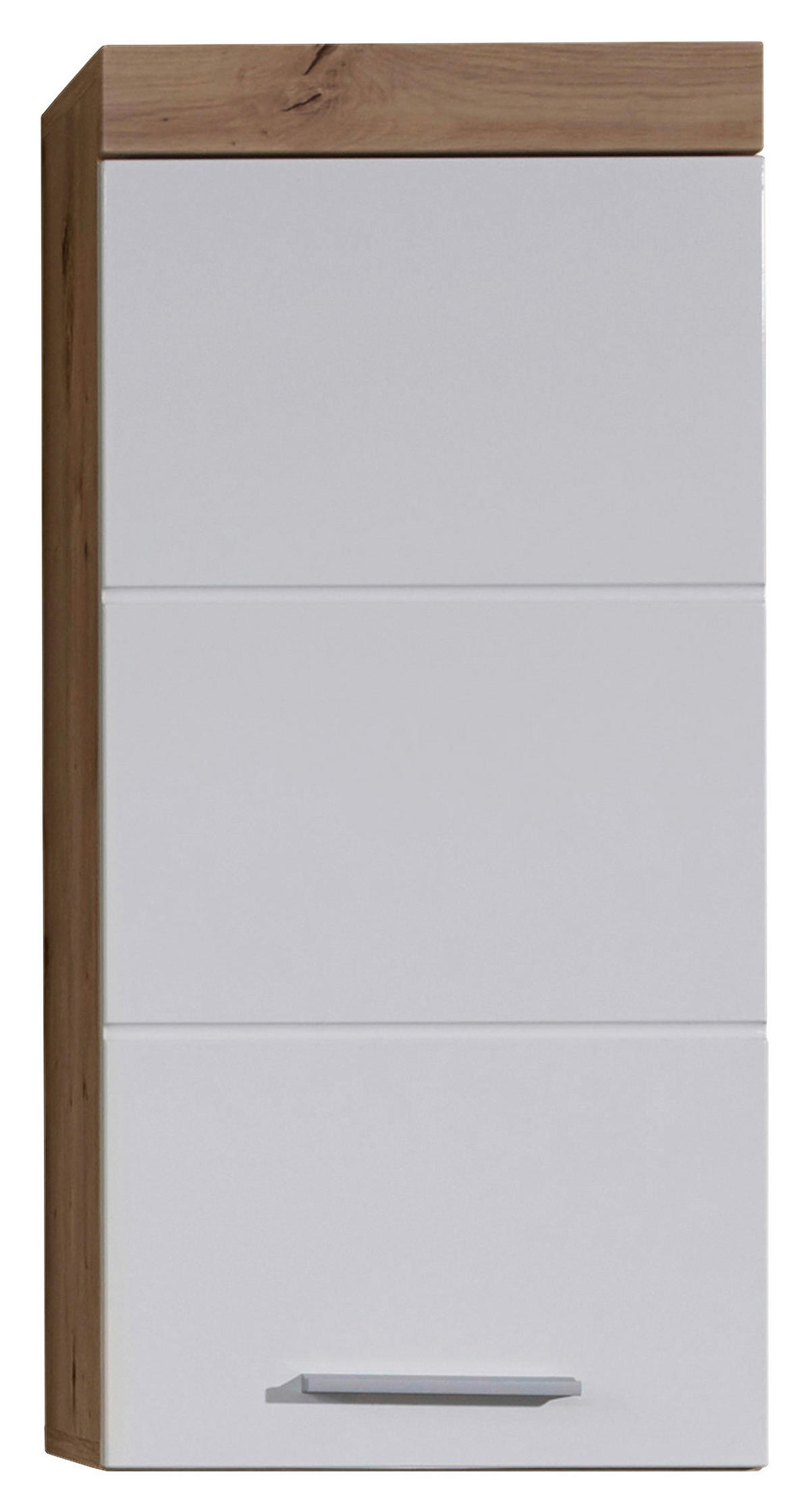 Stauraumelement Amanda weiß Hochglanz Asteiche Nachbildung B/H/T: ca. 37x77x23 cm Amanda - weiß (37,00/77,00/23,00cm) - Trendteam