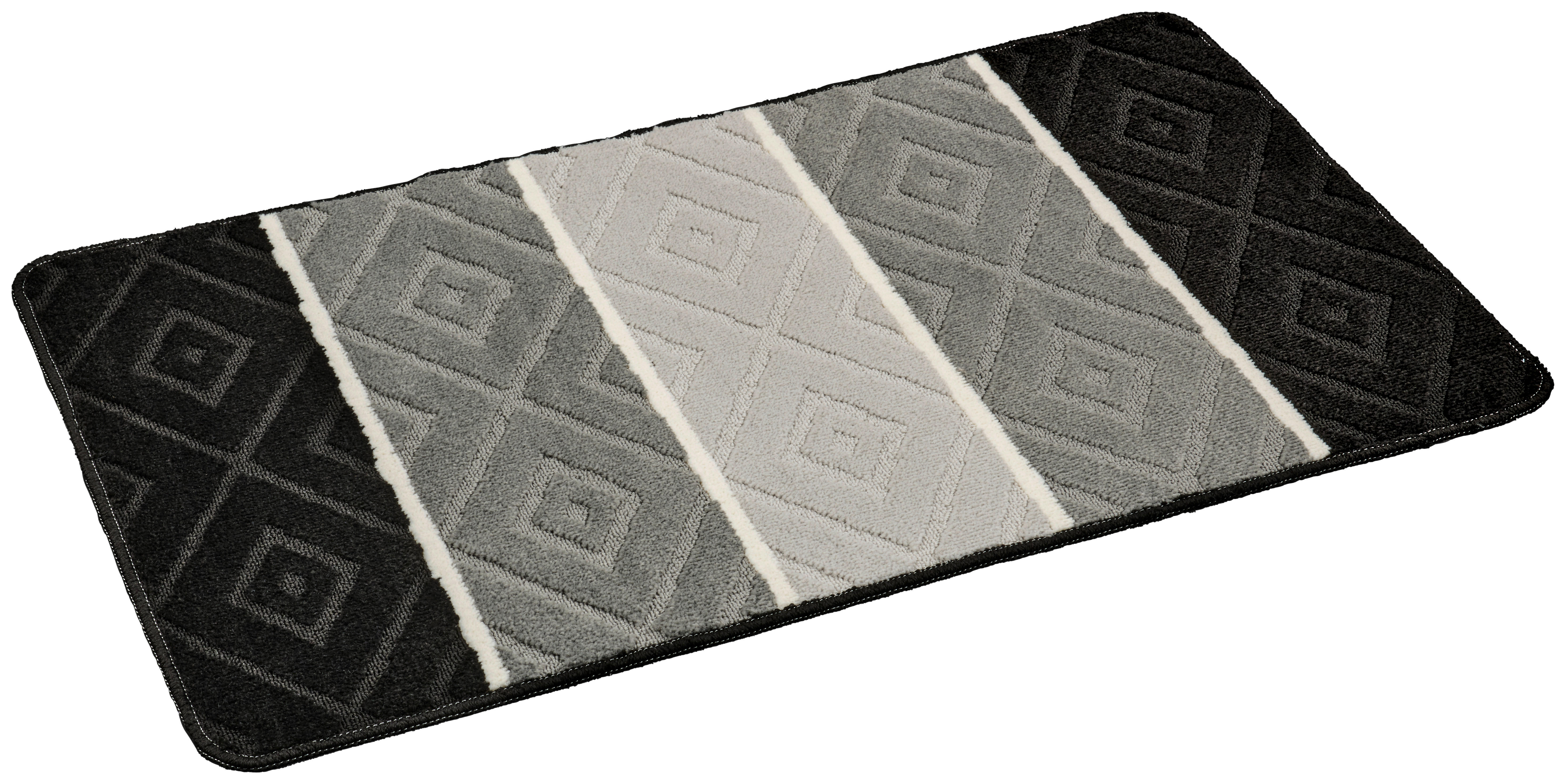 Badematte Badematte_Prisma 70x120cm - schwarz/silber (70,00/120,00cm) - POCOline
