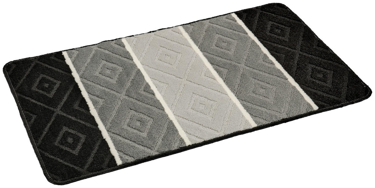 Badematte Badematte_Prisma 70x120cm - schwarz/silber (70,00/120,00cm) - POCOline