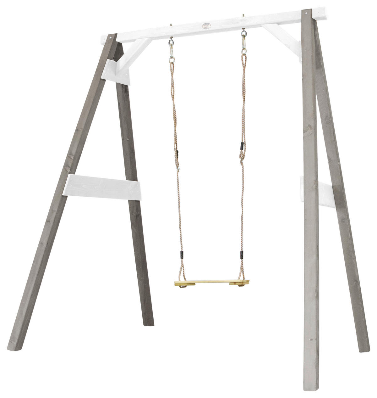 AXI Einzelschaukel grau B/H/L: ca. 181x207x160 cm Einzelschaukel - weiß/grau (160,00/181,00/207,00cm) - AXI