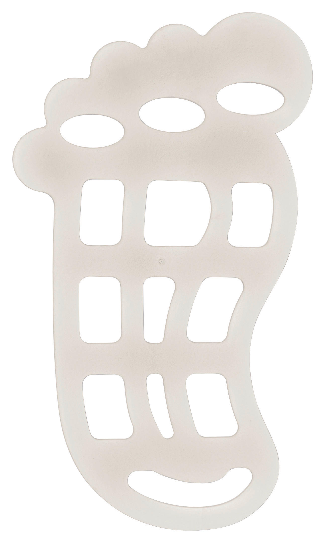 Anti-Rutschfiguren Silbergrau Kunststoff Anti-Rutsch-Figur_Fuß_2erSet sil/gr - Silbergrau (20,00/33,00cm) - Acus