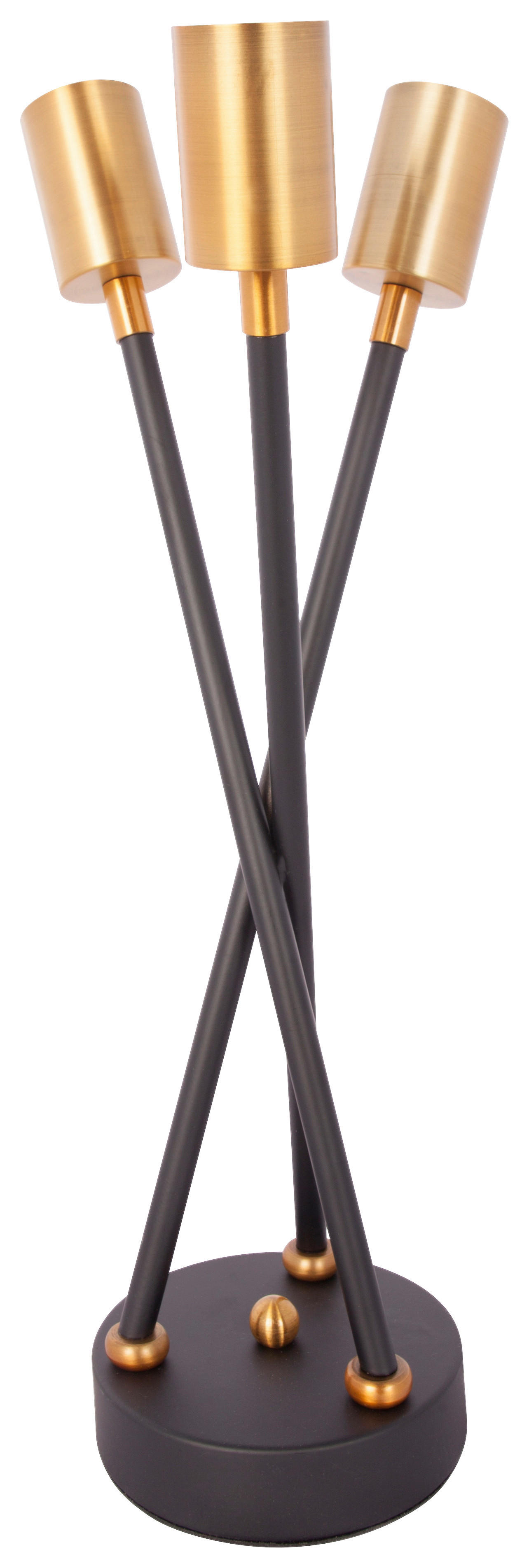 Kayoom Tischleuchte Tischleuchte_Cantus 610 schwarz Eisen B/H/T/D: ca. 20x45x20x20 cm E27 3 Brennstellen Cantus 610 - schwarz (20,00/45,00/20,00cm) - Kayoom