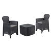 ProGarden Balkonset Three anthrazit Kunststoff Three - anthrazit - ProGarden