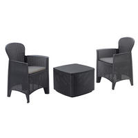 ProGarden Balkonset Three anthrazit Kunststoff Three - anthrazit - ProGarden