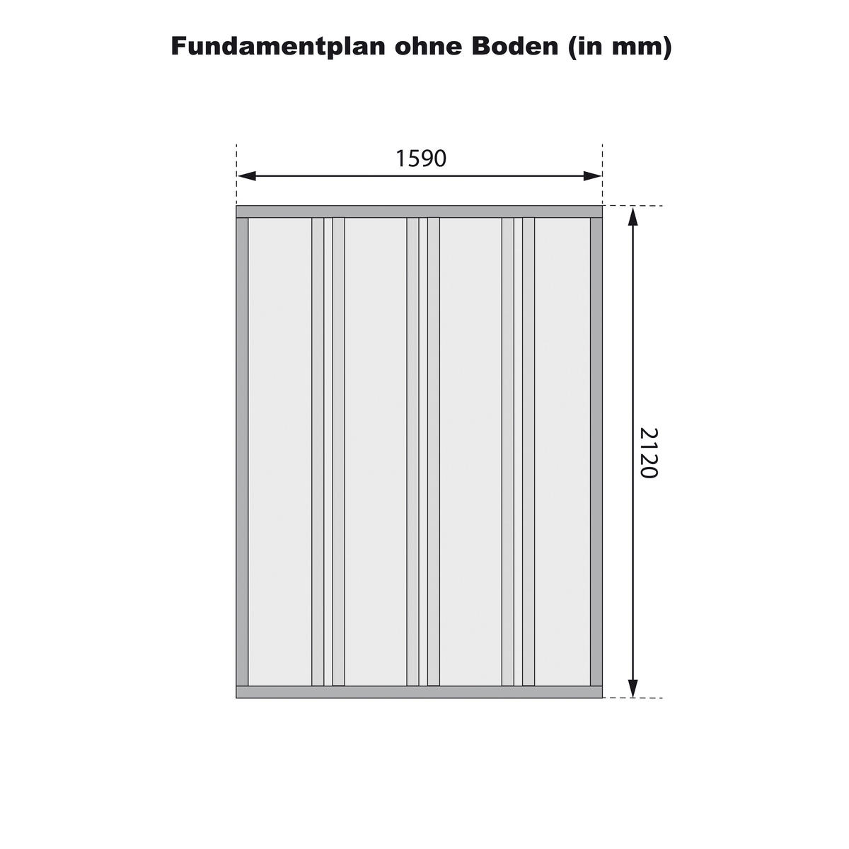 Karibu Fahrradgarage Jimmy natur B/H/T: ca. 163x167x216 cm Jimmy - natur (163,00/167,00/216,00cm) - Karibu