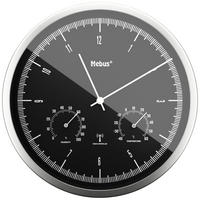 Mebus Wanduhr schwarz D: ca. 25 cm Wanduhr_Funk - schwarz (25,00cm) - Mebus