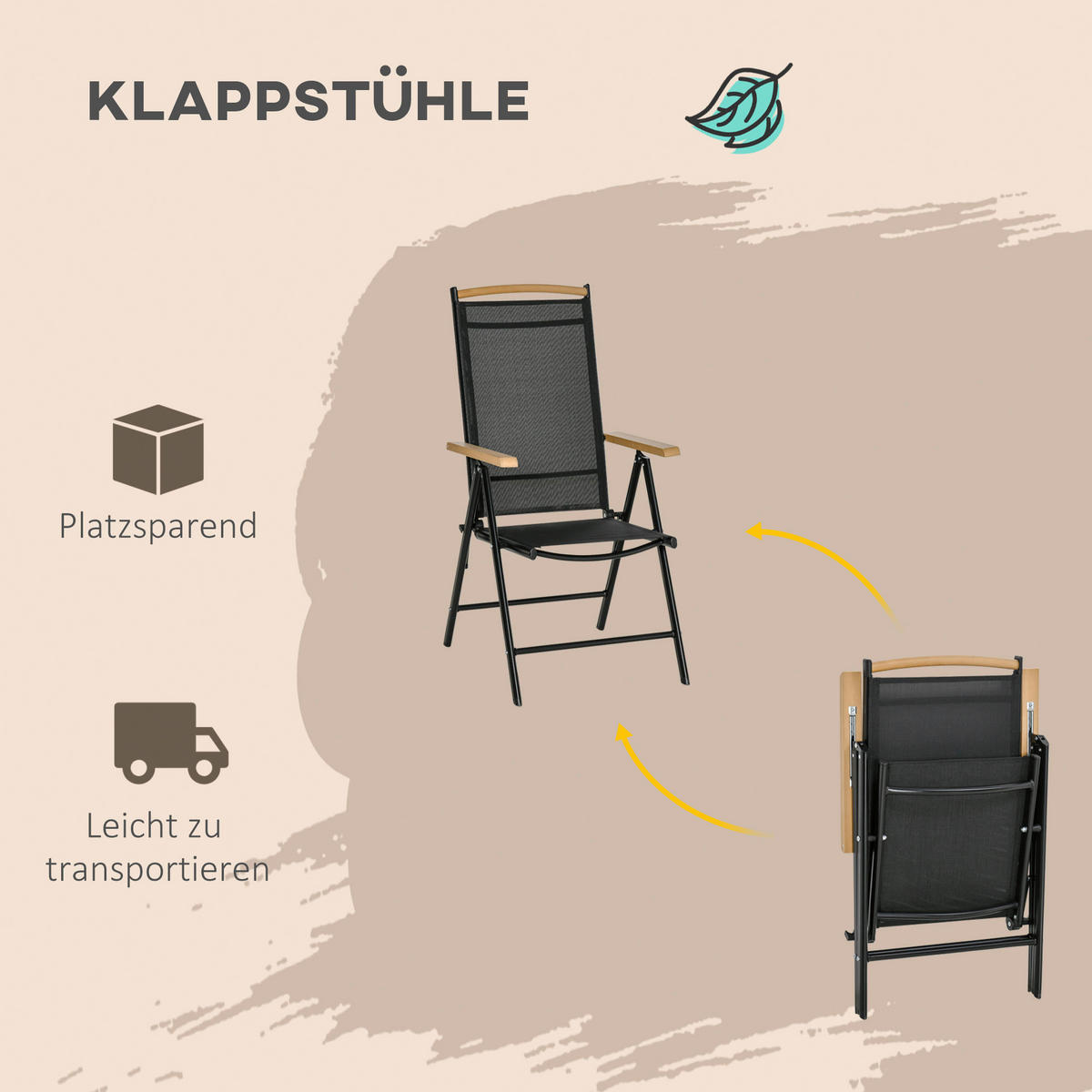 Outsunny Gartensitzgruppe schwarz Aluminium B/H/L: ca. 90x74x140 cm Gartensitzgruppe - schwarz (140,00/90,00/74,00cm) - Outsunny