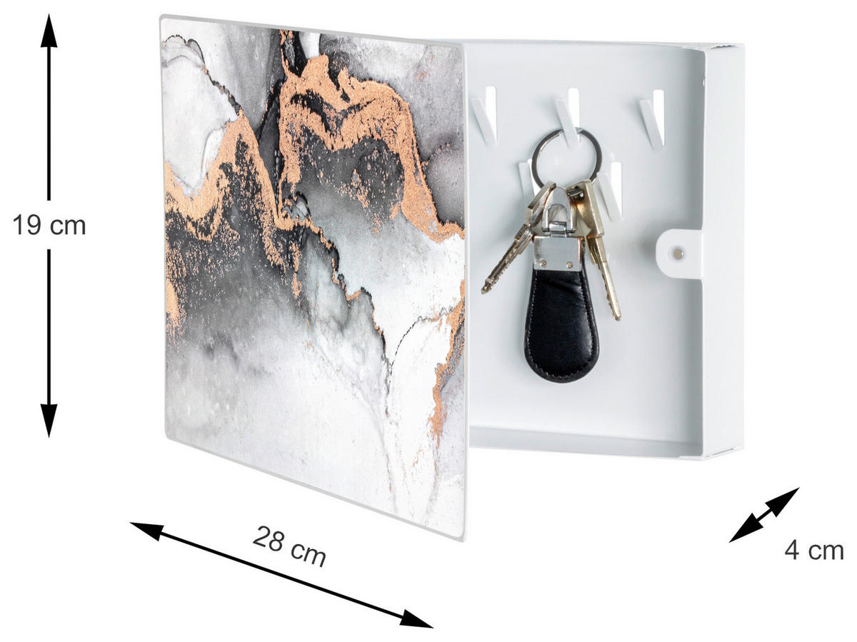 Schlüsselkasten  weiß B/H/T: ca. 28x19x4 cm Lava_Schlüsselkasten 55908 - weiß (28,00/19,00/4,00cm)