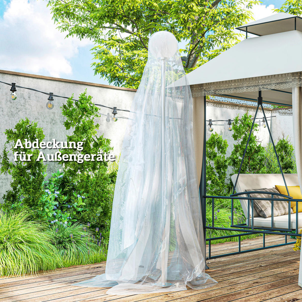 Outsunny Gewächshausfolie B/H/L: ca. 800x1x1000 cm Gewächshausfolie - transparent (1000,00/800,00/1,00cm) - Outsunny