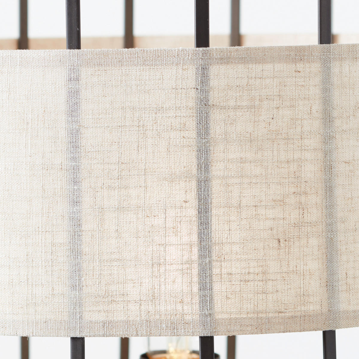 Brilliant Stehleuchte Slope 93132/76 schwarz natur Metall Textil H/D: ca. 134x45 cm E27 1 Brennstellen Slope - natur/schwarz (45,00/134,00cm) - Brilliant