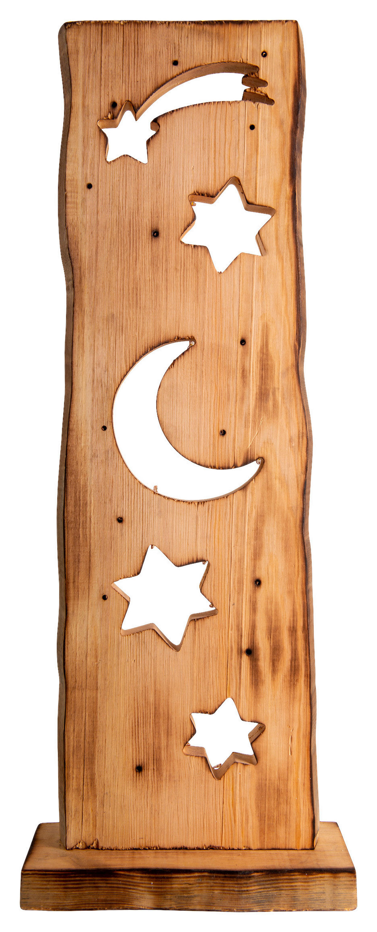 Näve Leuchten LED-Dekoleuchte LED-Holz-Dekoleuchte Mond/Sterne - natur (2,50/60,00/16,00cm) - Näve Leuchten