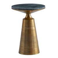 Beistelltisch gold Optik Marmor B/H/T: ca. 40x57x40 cm Beistelltisch - gold (40,00/57,00/40,00cm) - Wohnling