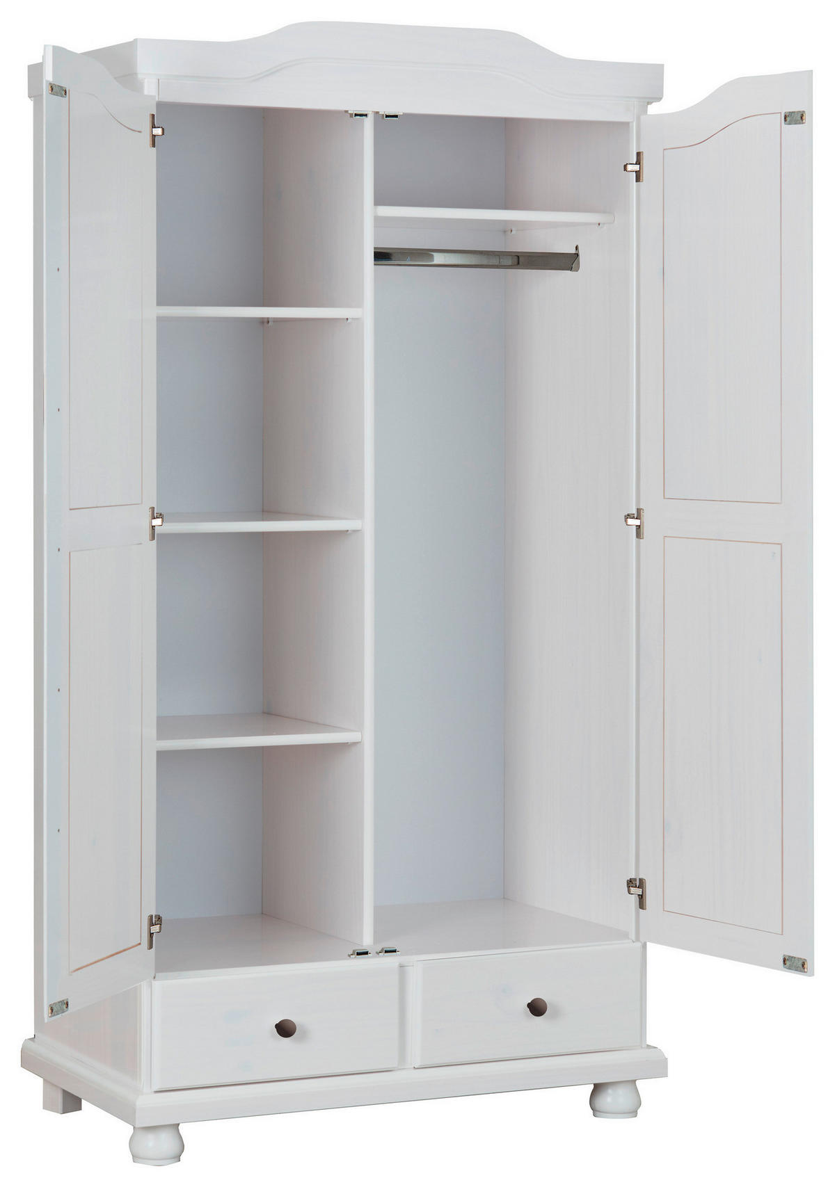 Kleiderschrank Reutte weiß B/H/T: ca. 104x198x56 cm Reutte - weiß (104,00/198,00/56,00cm) - Inter Link