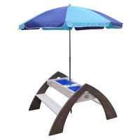 AXI Kinder-Picknicktisch Delta weiß B/H/L: ca. 119x65x98 cm Delta - weiß/grau (98,00/119,00/65,00cm) - AXI
