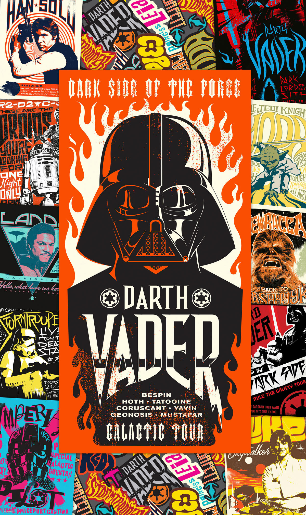 Komar Fototapete Star Wars Rock on Posters B/L: ca. 120x200 cm Star Wars Rock on Posters - (120,00/200,00cm) - Komar