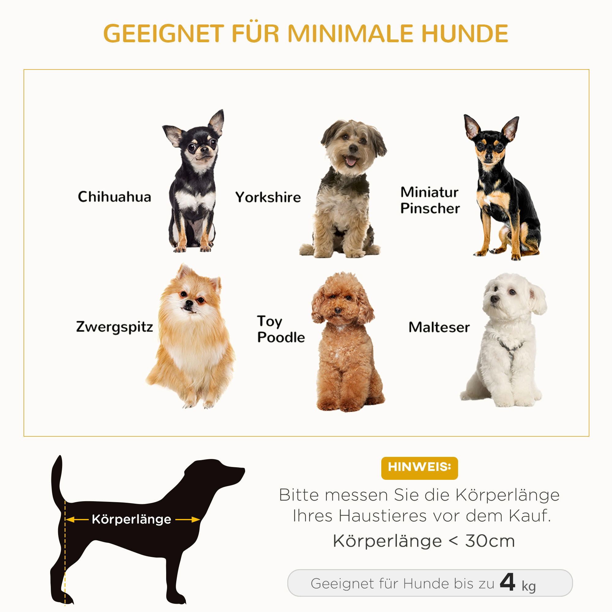 PawHut Hundebett natur Schaumstoff B/H/L...