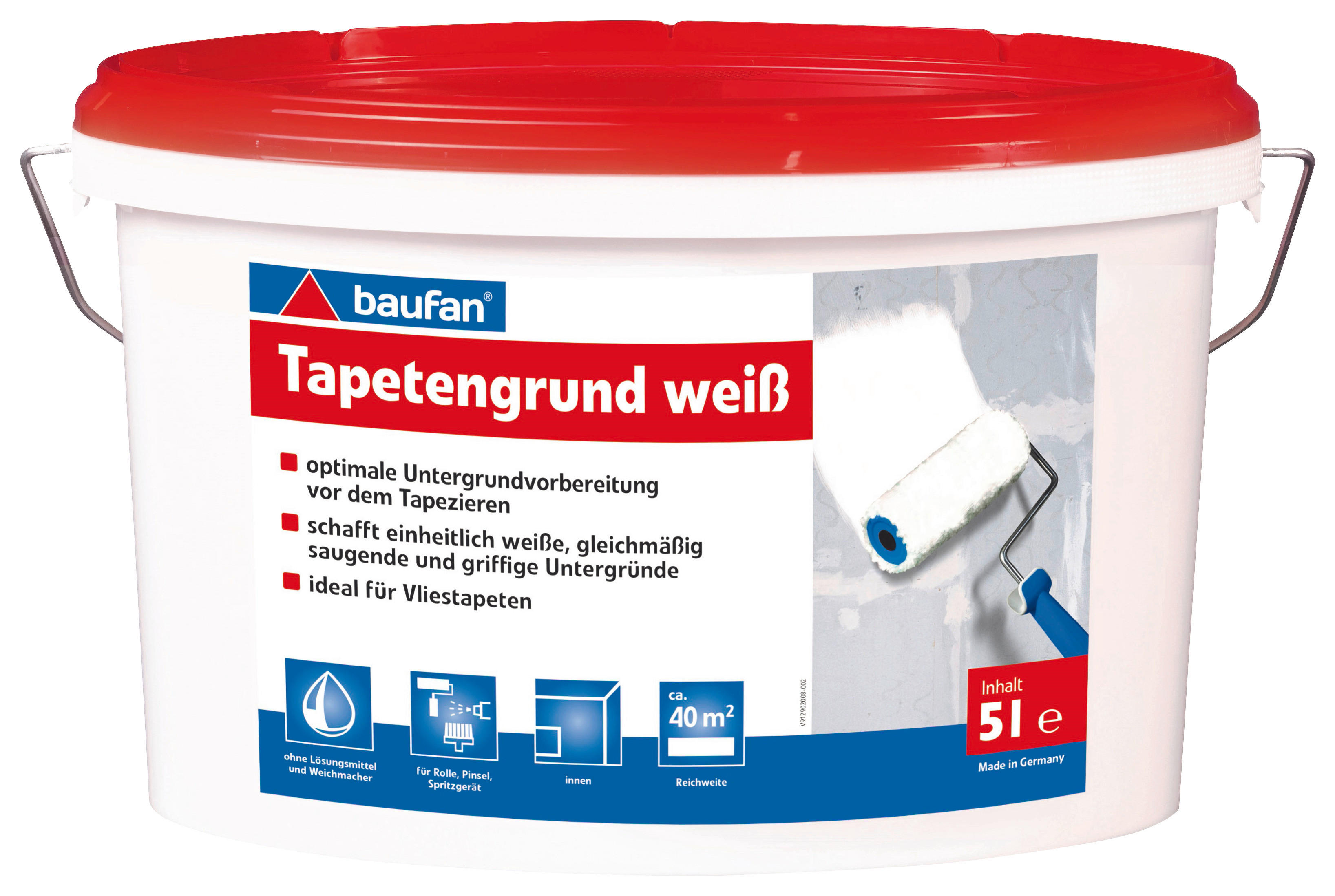 Baufan Tapetengrund weiß ca. 5 l Tapetengrund 5l - weiß (5,00l) - Baufan