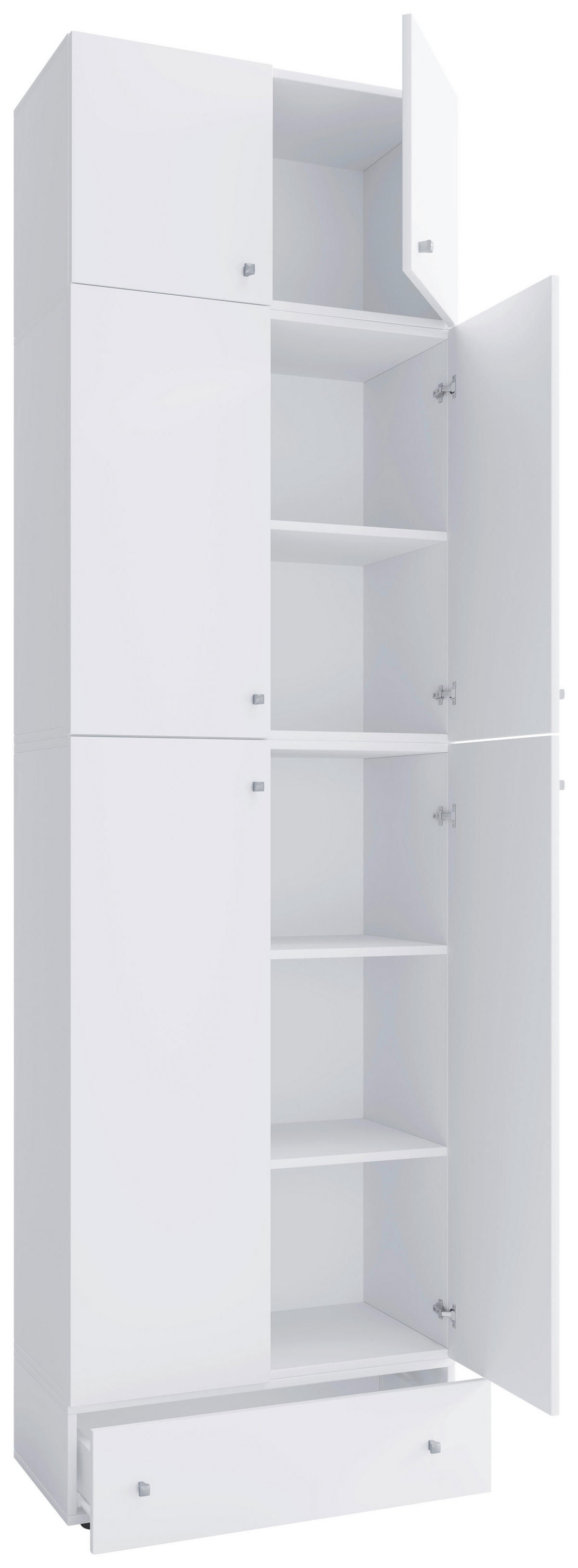 Büroschrank Lona weiß B/H/T: ca. 70x240x39 cm Lona - weiß (70,00/240,00/39,00cm) - VCM Möbel