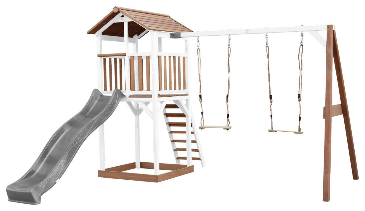 AXI Spielturm Beach Tower braun B/H/L: ca. 357x242x349 cm Beach Tower - braun/weiß (349,00/357,00/242,00cm) - AXI