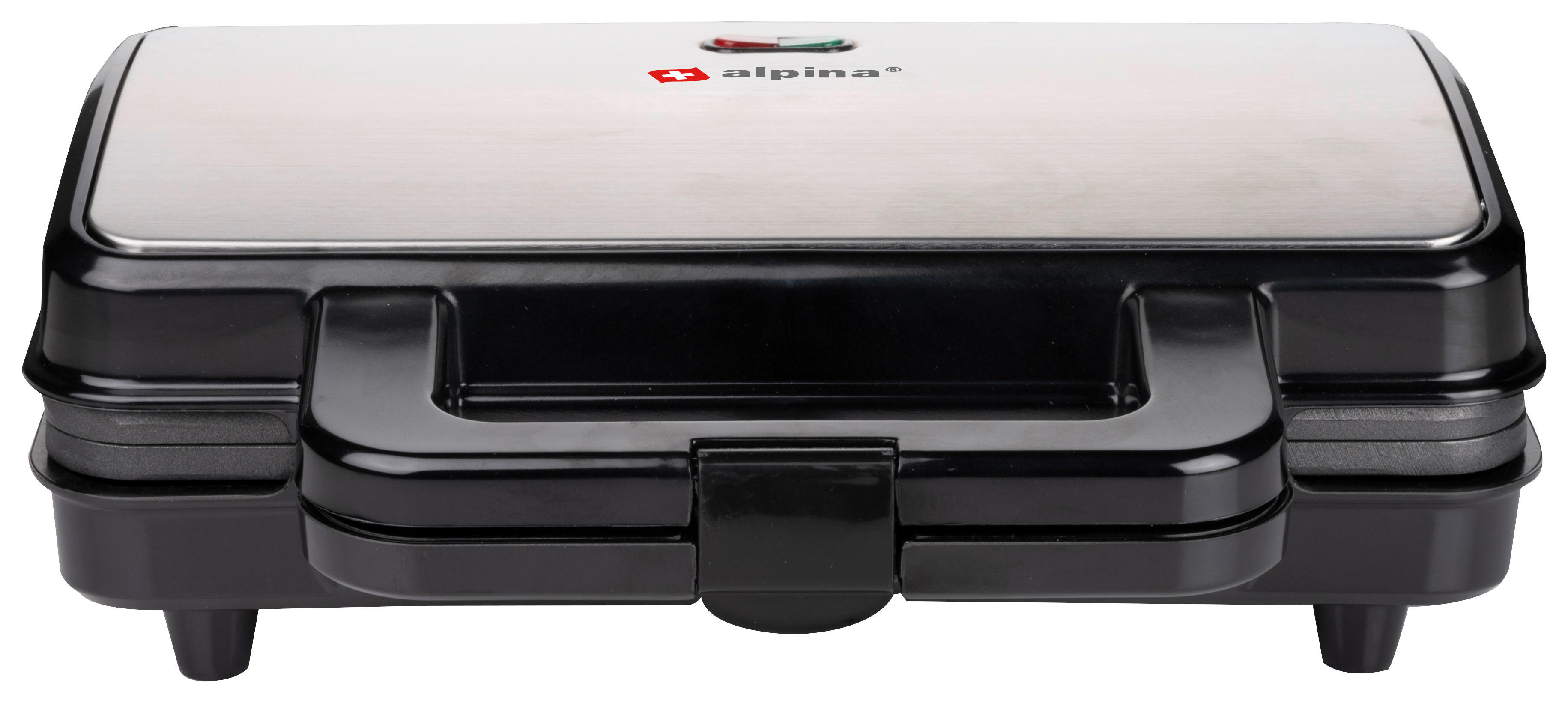 Sandwichtoaster silber schwarz B/H/L: ca. 12x26,5x31,5 cm Sandwichtoaster_XL - schwarz/silber (31,50/12,00/26,50cm)