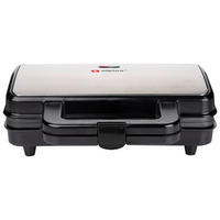Sandwichtoaster silber schwarz B/H/L: ca. 12x26,5x31,5 cm Sandwichtoaster_XL - schwarz/silber (31,50/12,00/26,50cm)