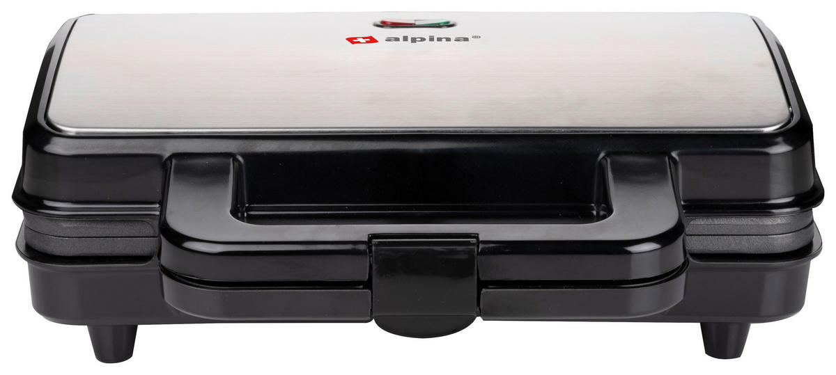 Sandwichtoaster silber schwarz B/H/L: ca. 12x26,5x31,5 cm Sandwichtoaster_XL - schwarz/silber (31,50/12,00/26,50cm)