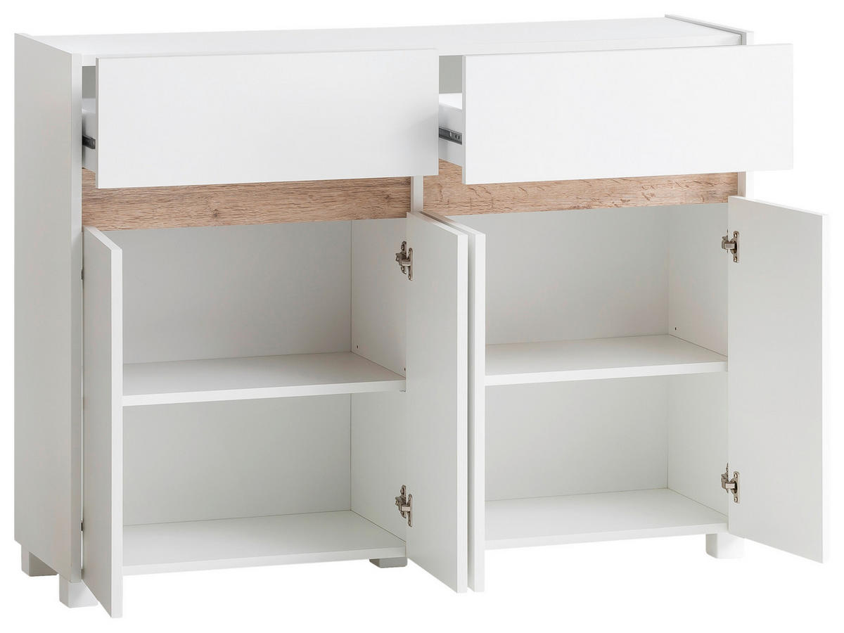 Kommode Cosmo perlweiß Optik B/H/T: ca. 112,2x84,8x33 cm Cosmo - (112,20/84,80/33,00cm) - Möbelpartner