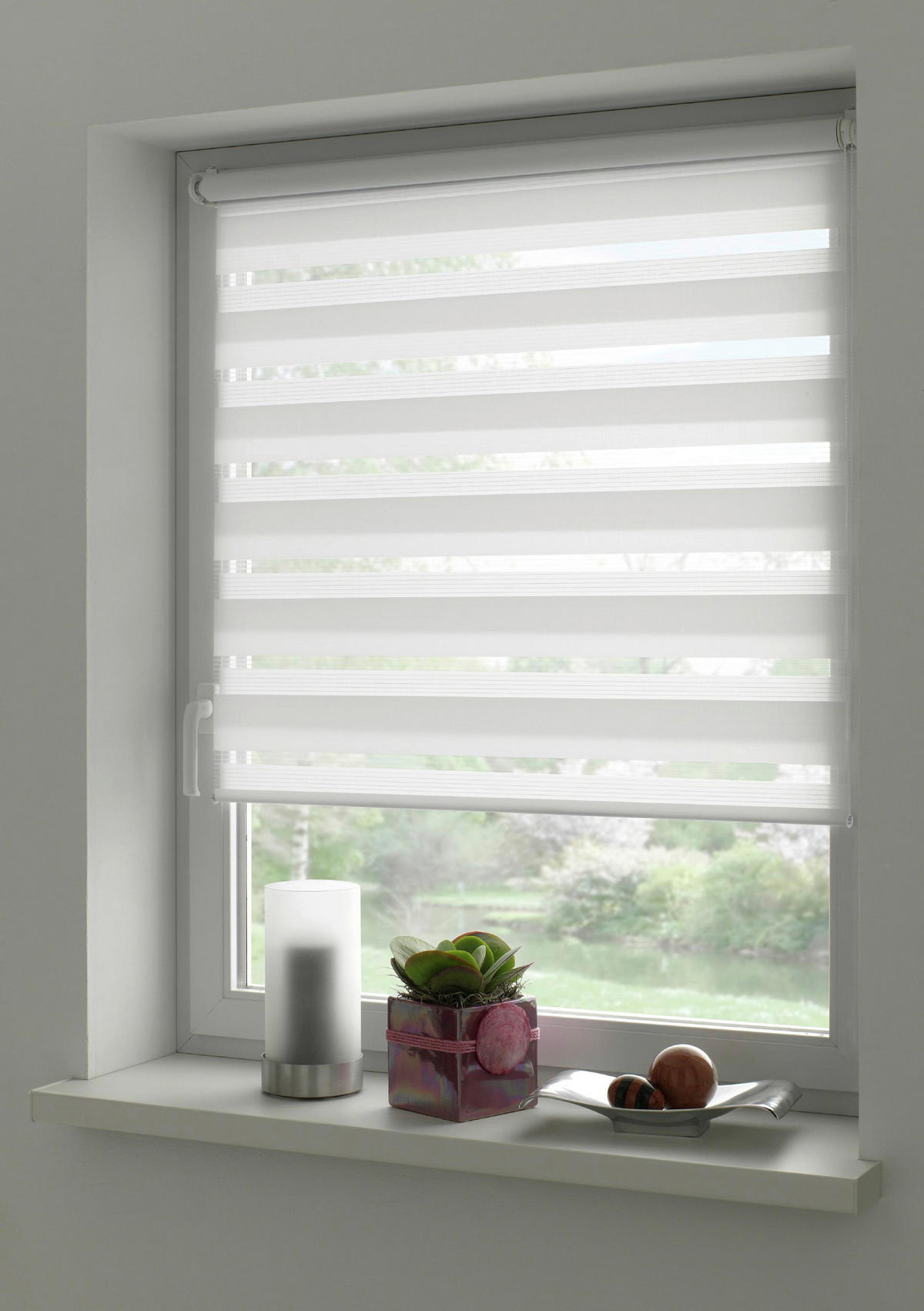 Doppelrollo Easyfix weiß B/L: ca. 90x150 cm Easyfix - weiß (90,00/150,00cm)
